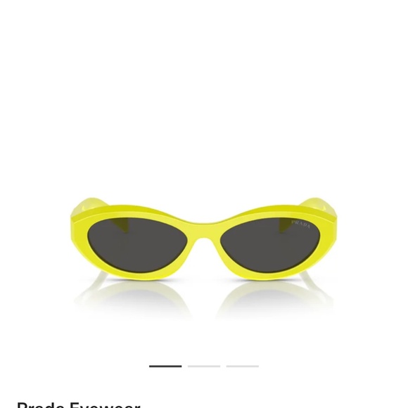 Prada yellow sunglasses cat like new comes with box - Picture 2 of 6